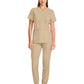Women's 4-Pocket V-Neck Top - DK678 - Khaki