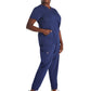 Women's 4-Pocket V-Neck Top - DK678 - Navy