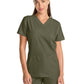 Women's 4-Pocket V-Neck Top - DK678 - Olive