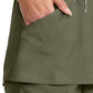 Women's 4-Pocket V-Neck Top - DK678 - Olive