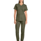 Women's 4-Pocket V-Neck Top - DK678 - Olive