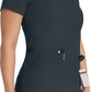 Women's 4-Pocket V-Neck Top - DK678 - Pewter