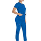 Women's 4-Pocket V-Neck Top - DK678 - Royal