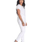 Women's 4-Pocket V-Neck Top - DK678 - White
