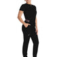 Women's 1-Pocket Henley Top - DK681 - Black