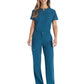 Women's 1-Pocket Henley Top - DK681 - Caribbean Blue