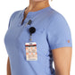 Women's 1-Pocket Henley Top - DK681 - Ciel