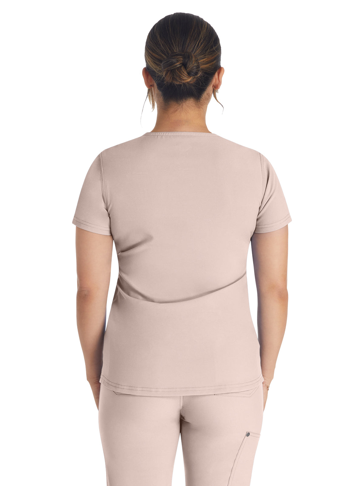 Women's 1-Pocket Henley Top - DK681 - Canyon Rose