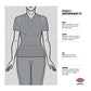 Women's 1-Pocket Henley Top - DK681 - Black