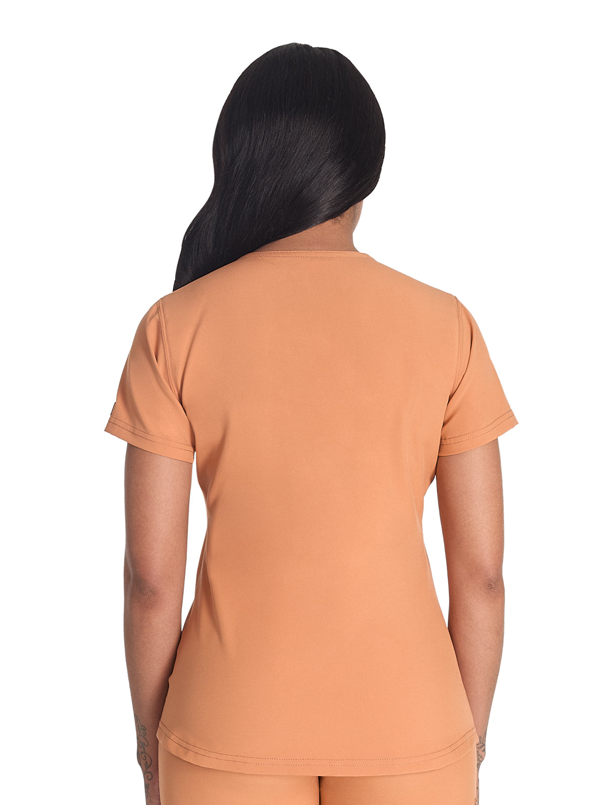 Women's 1-Pocket Henley Top - DK681 - Ginger Glow