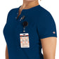 Women's 1-Pocket Henley Top - DK681 - Navy