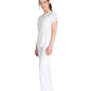 Women's 1-Pocket Henley Top - DK681 - White