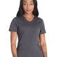 Women's 4-Pocket V-Neck Top - DK834 - Pewter