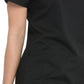 Women's V-Neck Top With Rib Knit Panels - DK870 - Black