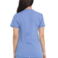 Women's V-Neck Top With Rib Knit Panels - DK870 - Ciel
