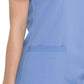 Women's V-Neck Top With Rib Knit Panels - DK870 - Ciel