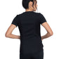 Women's 5-Pocket Rib Knit V-Neck Top - DK875 - Black