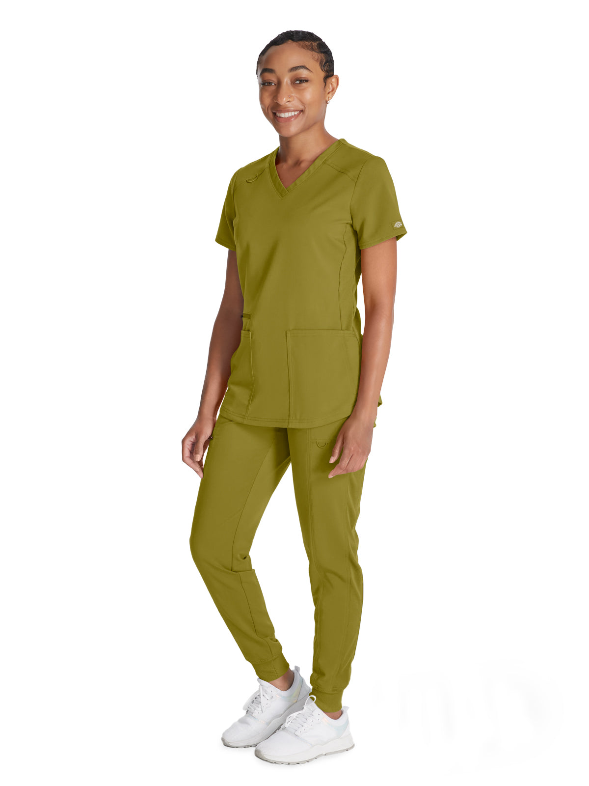 Women's 5-Pocket Rib Knit V-Neck Top - DK875 - Bronze Mist