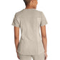 Women's 5-Pocket Rib Knit V-Neck Top - DK875 - Heather Blonde Wood