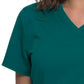 Women's 5-Pocket Rib Knit V-Neck Top - DK875 - Hunter Green