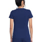 Women's 5-Pocket Rib Knit V-Neck Top - DK875 - Navy