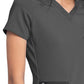 Women's 5-Pocket Rib Knit V-Neck Top - DK875 - Pewter