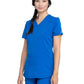 Women's 5-Pocket Rib Knit V-Neck Top - DK875 - Royal