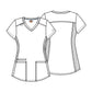 Women's 5-Pocket Rib Knit V-Neck Top - DK875 - Royal