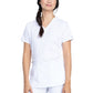 Women's 5-Pocket Rib Knit V-Neck Top - DK875 - White