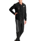 Men's 6-Pocket Zip Front Jacket - IN322A - Black