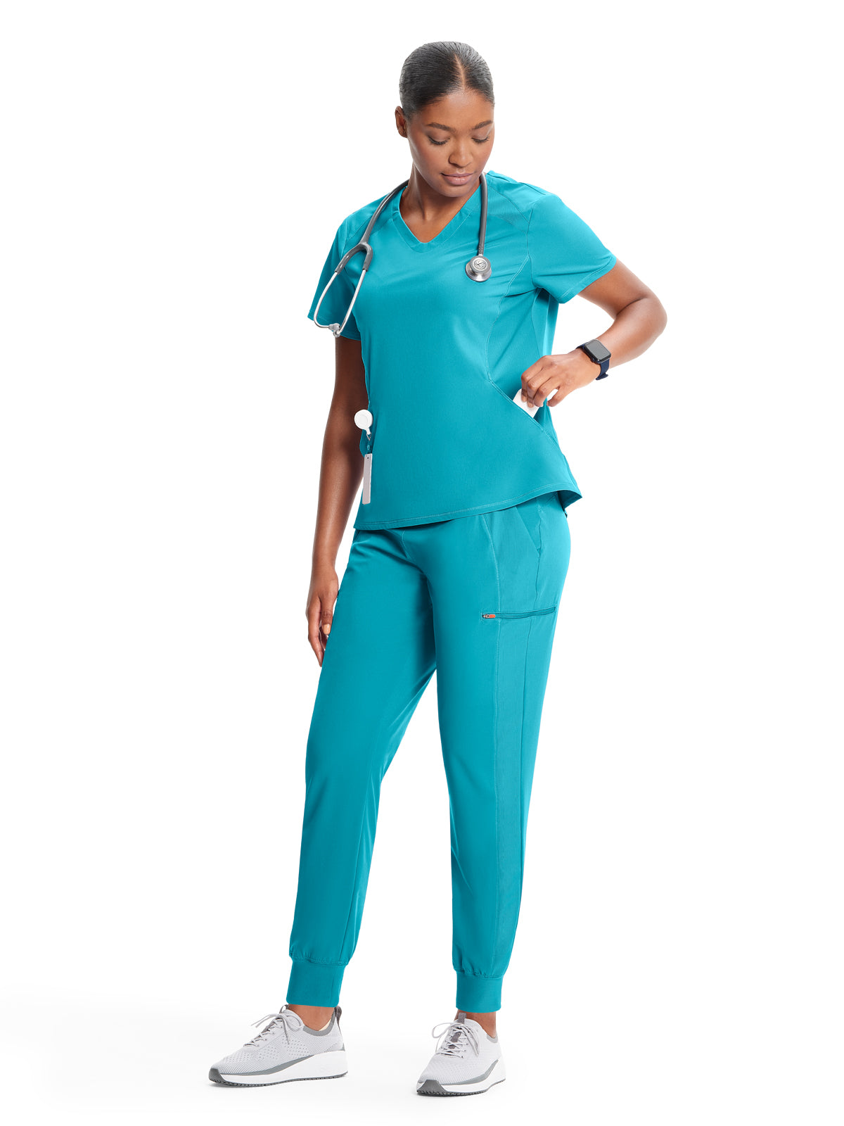 Women's V-Neck Top - IN620A - Aquaturque