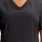 Women's V-Neck Top - IN620A - Black