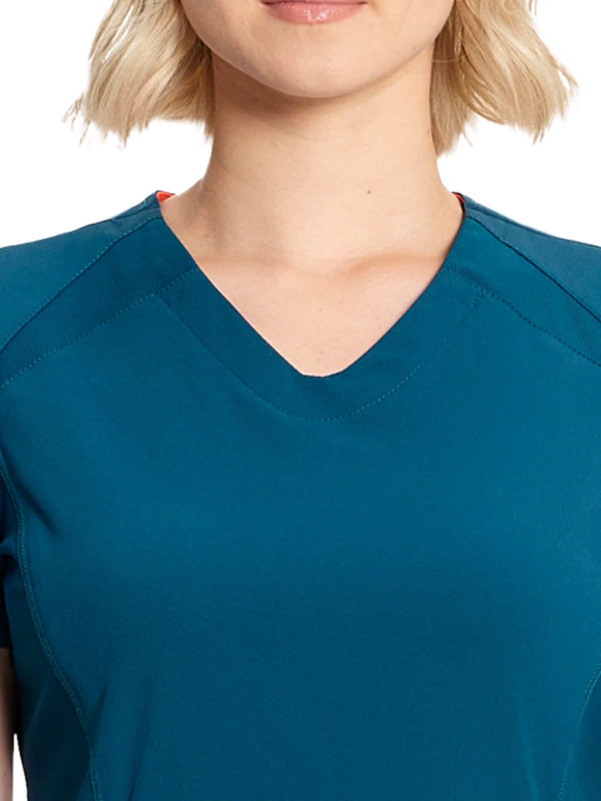 Women's V-Neck Top - IN620A - Caribbean Blue