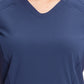 Women's V-Neck Top - IN620A - Navy