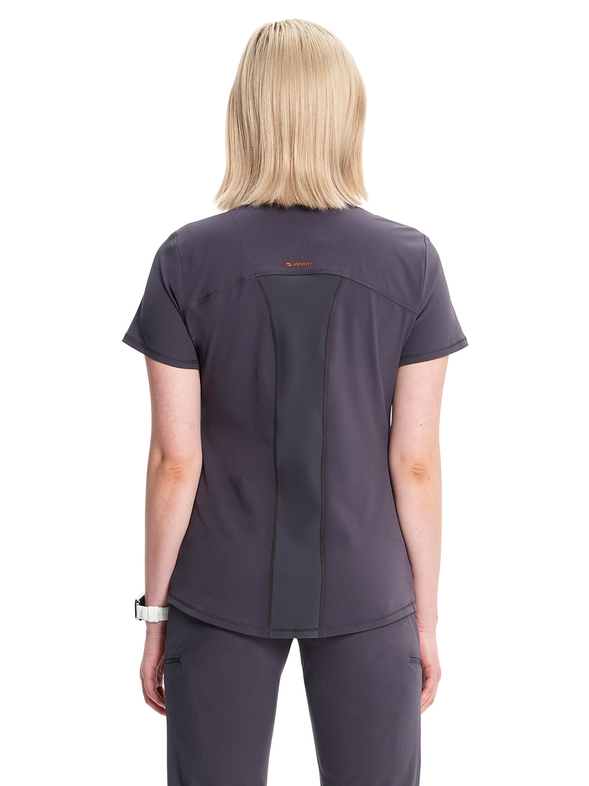 Women's V-Neck Top - IN620A - Pewter