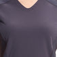 Women's V-Neck Top - IN620A - Pewter