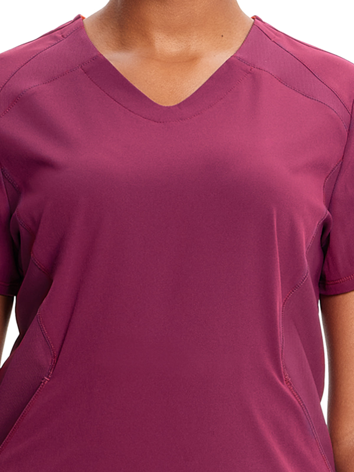 Women's V-Neck Top - IN620A - Wine