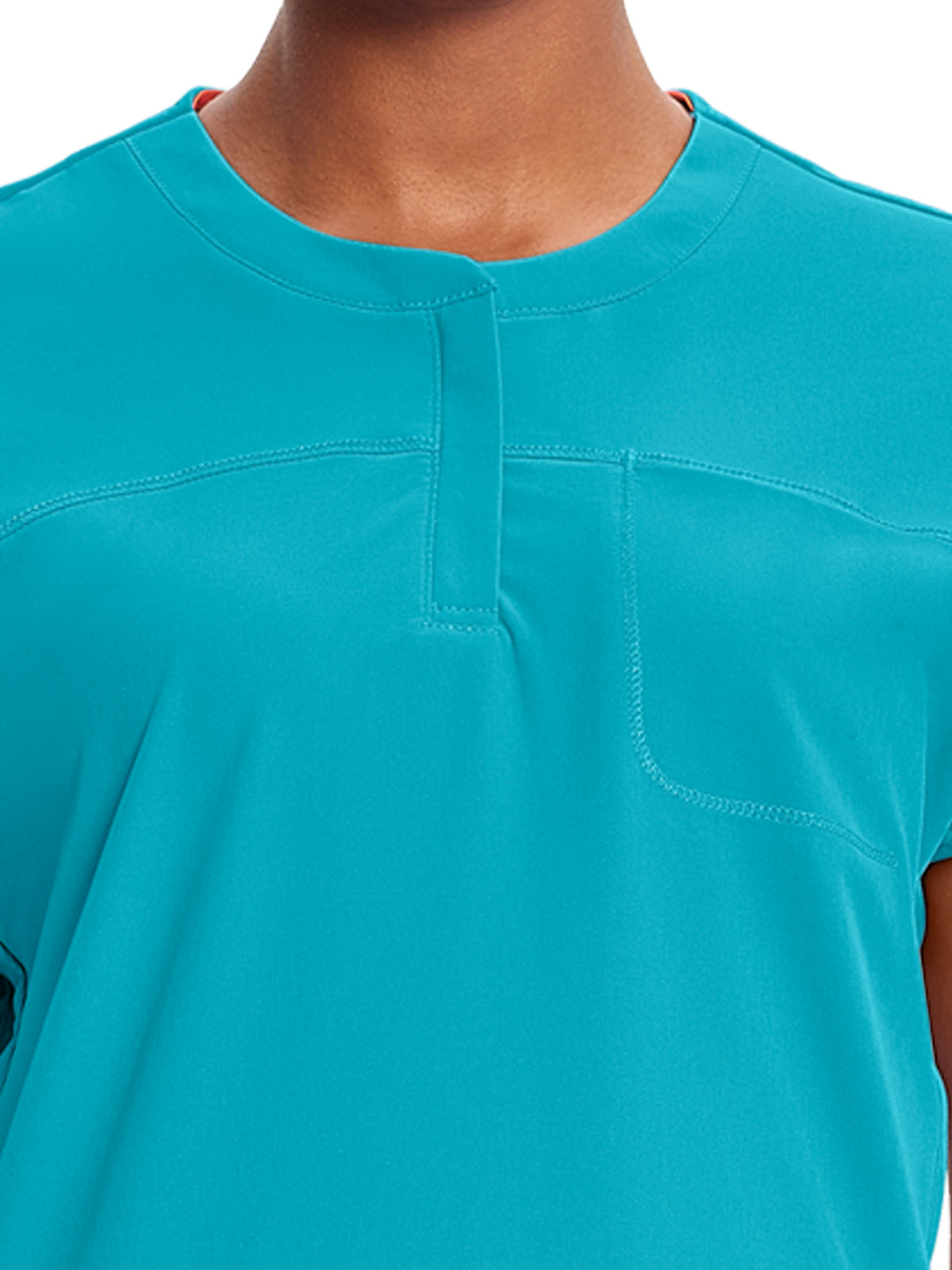 Women's Henley Top - IN622A - Aquaturque