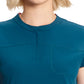 Women's Henley Top - IN622A - Caribbean Blue