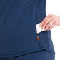Women's Henley Top - IN622A - Navy