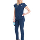 Women's Henley Top - IN622A - Navy