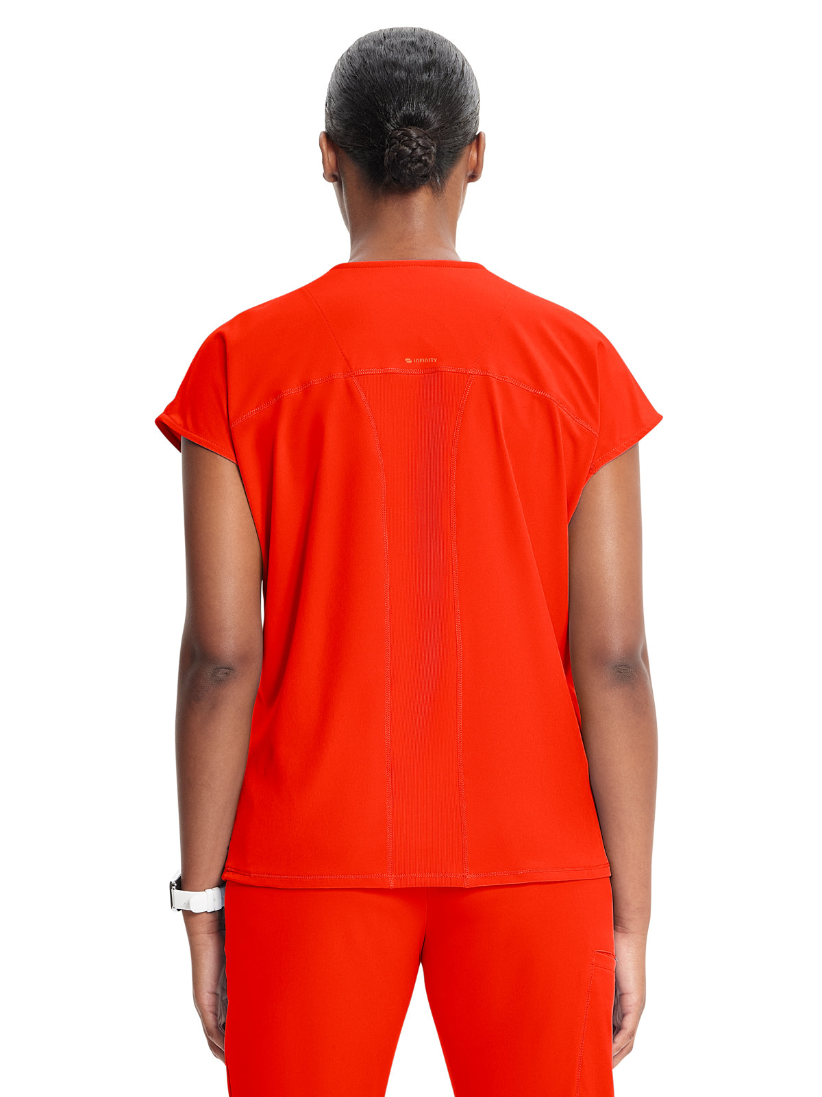 Women's Henley Top - IN622A - Vivid Orange