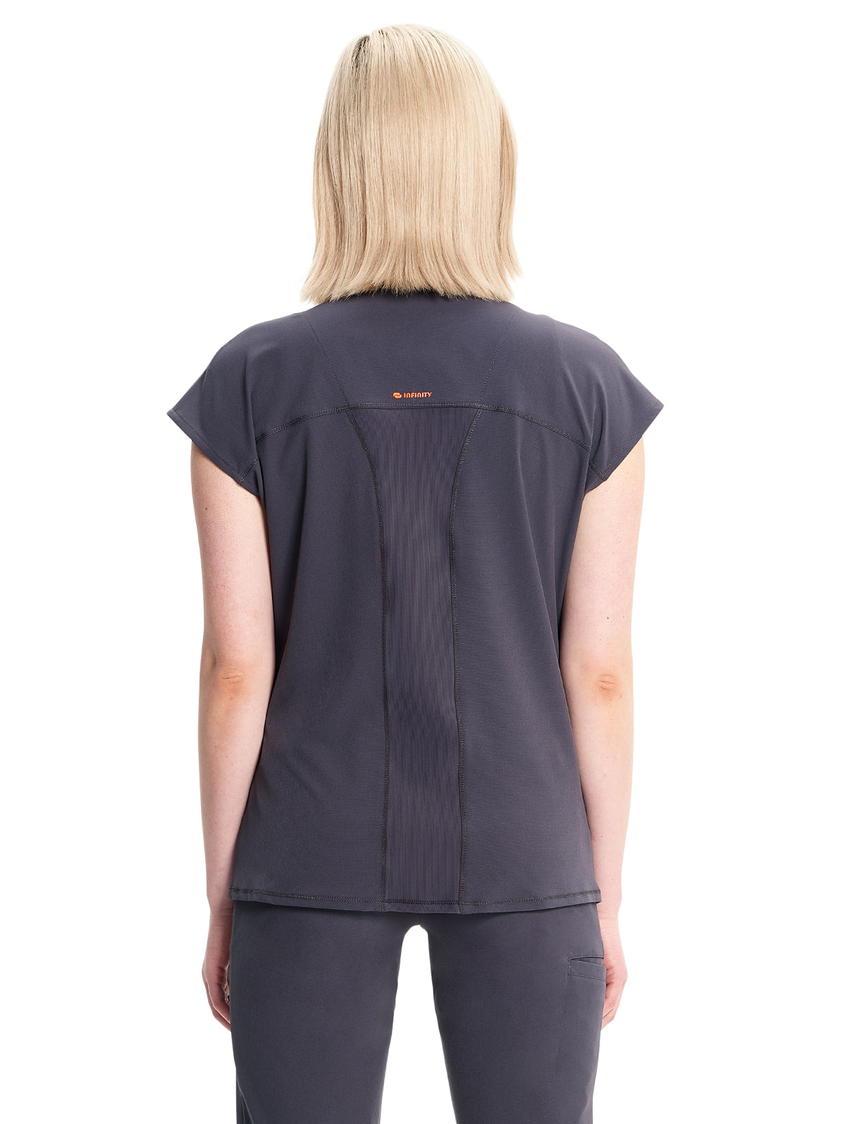 Women's Henley Top - IN622A - Pewter