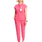 Women's Henley Top - IN622A - Power Pink