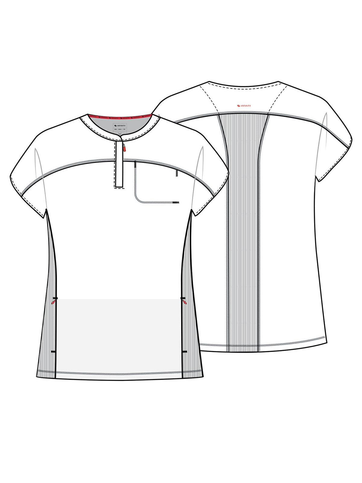 Women's Henley Top - IN622A - Royal