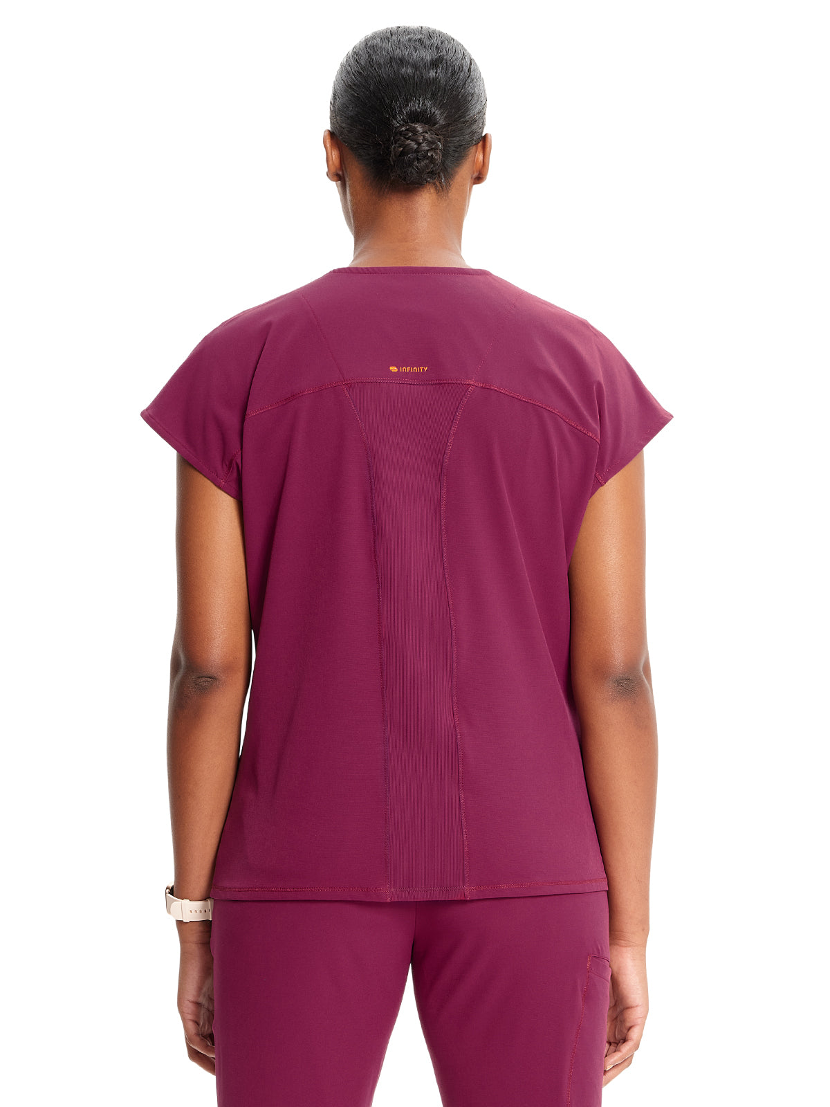 Women's Henley Top - IN622A - Wine