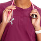 Women's Henley Top - IN622A - Wine