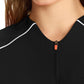 Women's 1-Pocket Henley Top - IN644A - Black