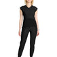 Women's 2-Pocket V-Neck Top - IN645A - Black