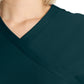 Women's 2-Pocket V-Neck Top - IN645A - Caribbean Blue